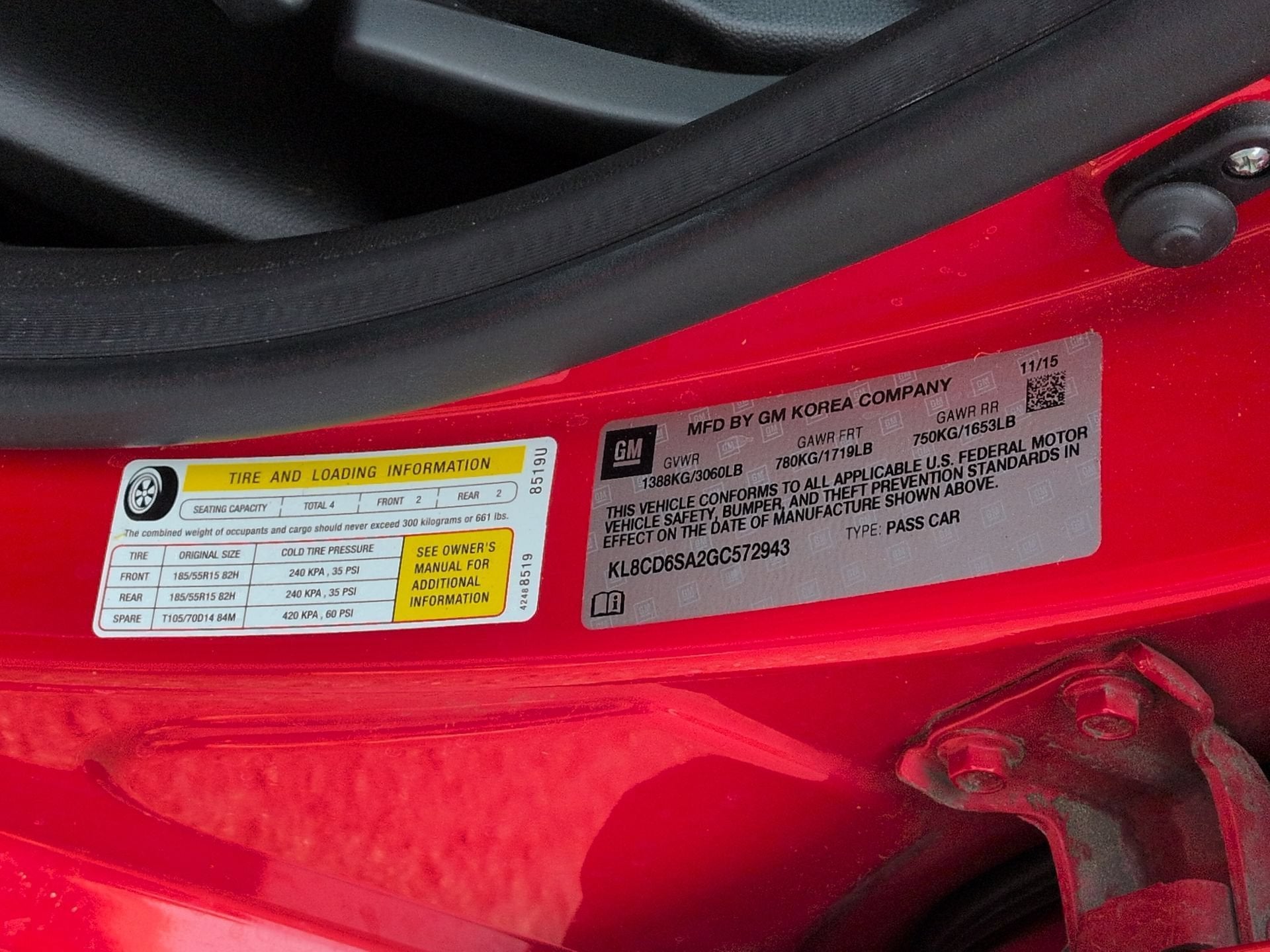 2016 Chevrolet Spark LT