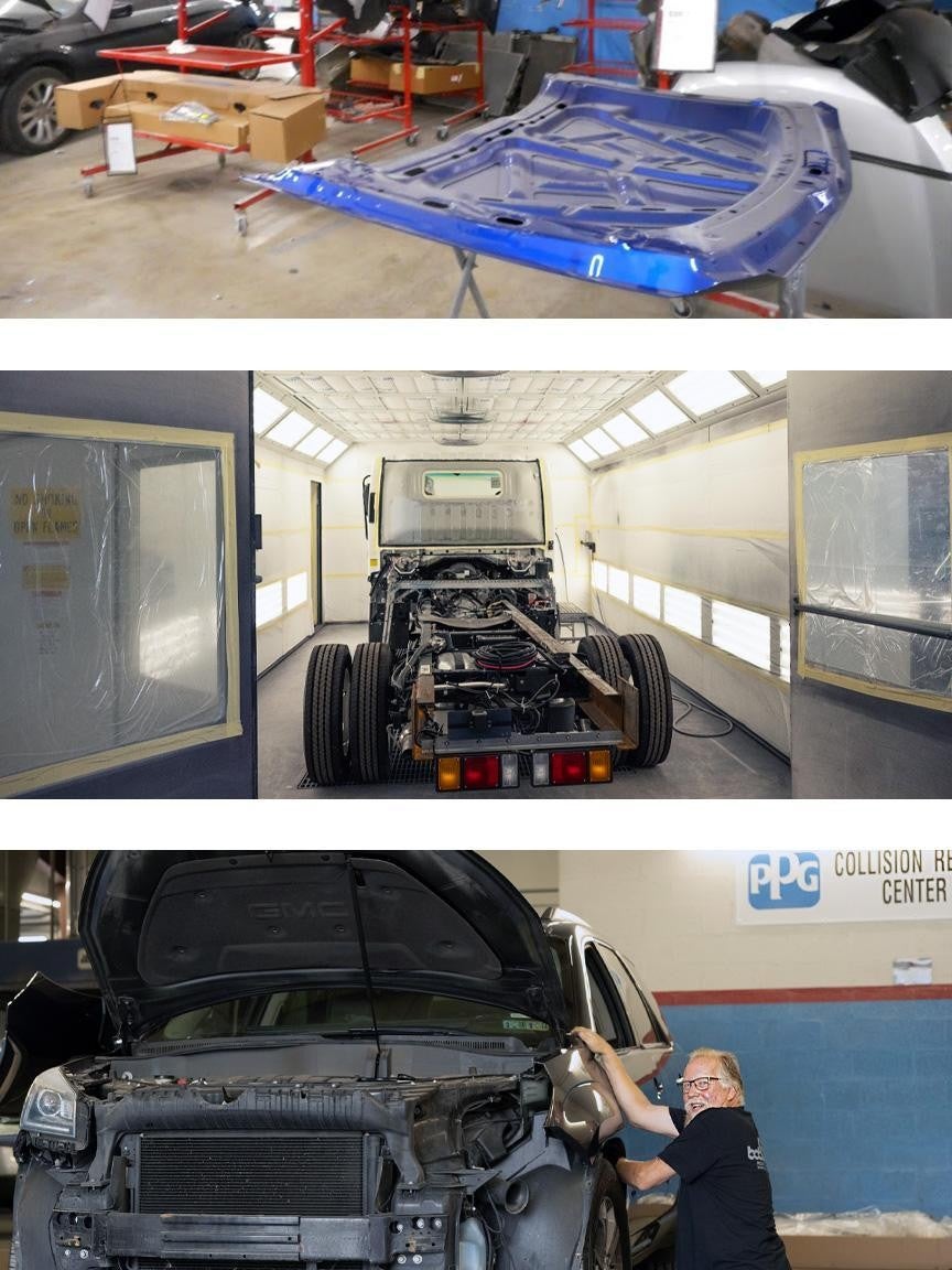 inside view of body shop